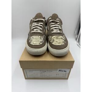 US 7 Filling Pieces Python All Nubuck Heel Hand Made In Portugal Retail $400￼